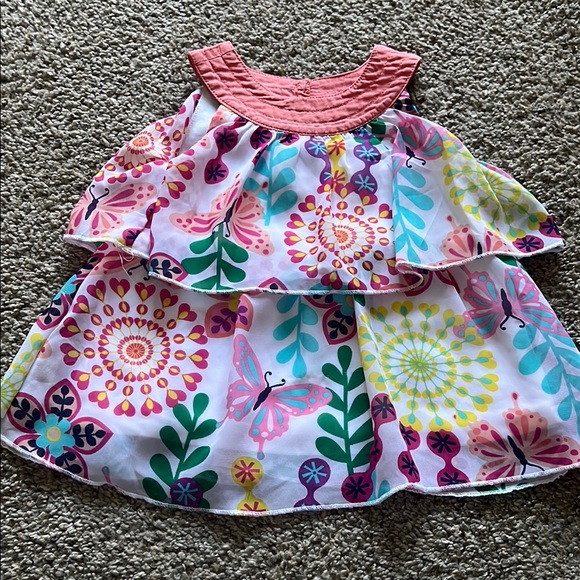 Colorful Floral and Butterfly Dress - Picture 1 of 2